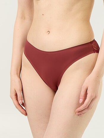 Culotte en microfibre et en dentelle