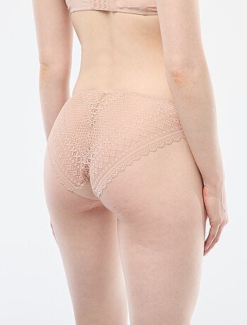 Culotte en microfibre et en dentelle