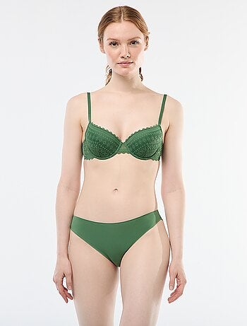 Culotte en microfibre et en dentelle