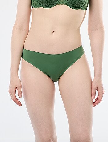 Culotte en microfibre et en dentelle