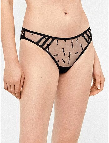 Culotte en tulle brodé et satin