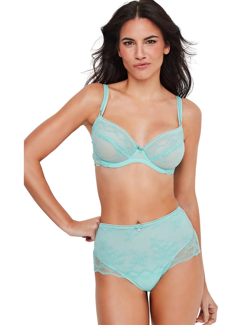 Culotte gainante taille haute manuela Bleu turquoise - Kiabi