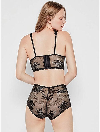 Culotte haut en tissu dentelle