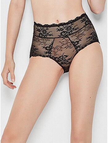Culotte haut en tissu dentelle