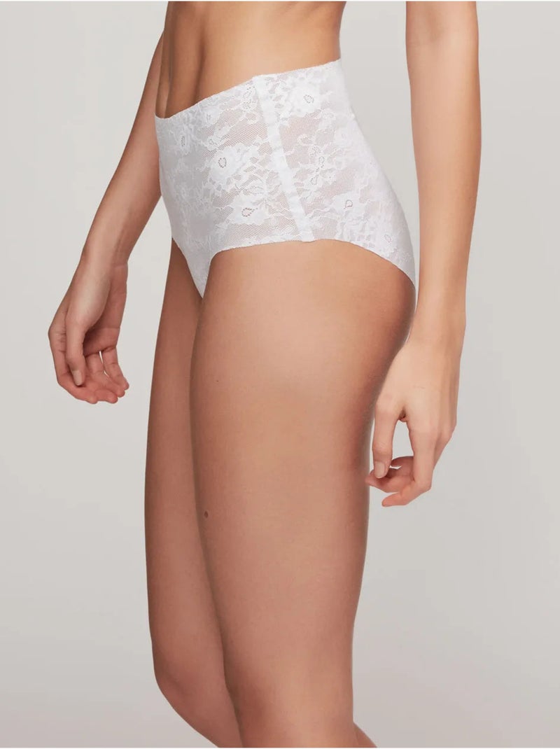 Culotte haut enveloppant coupe laser Blanc - Kiabi