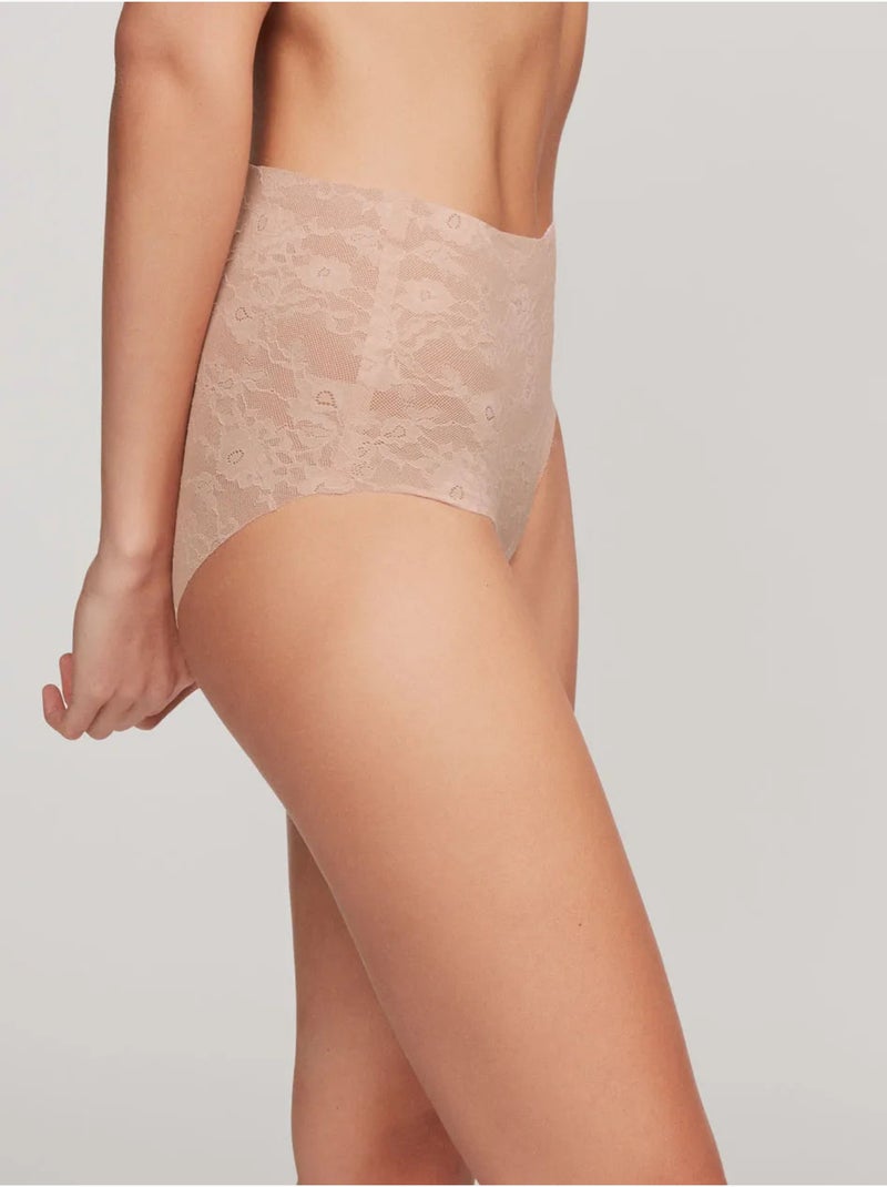 Culotte haut enveloppant coupe laser Rose - Kiabi
