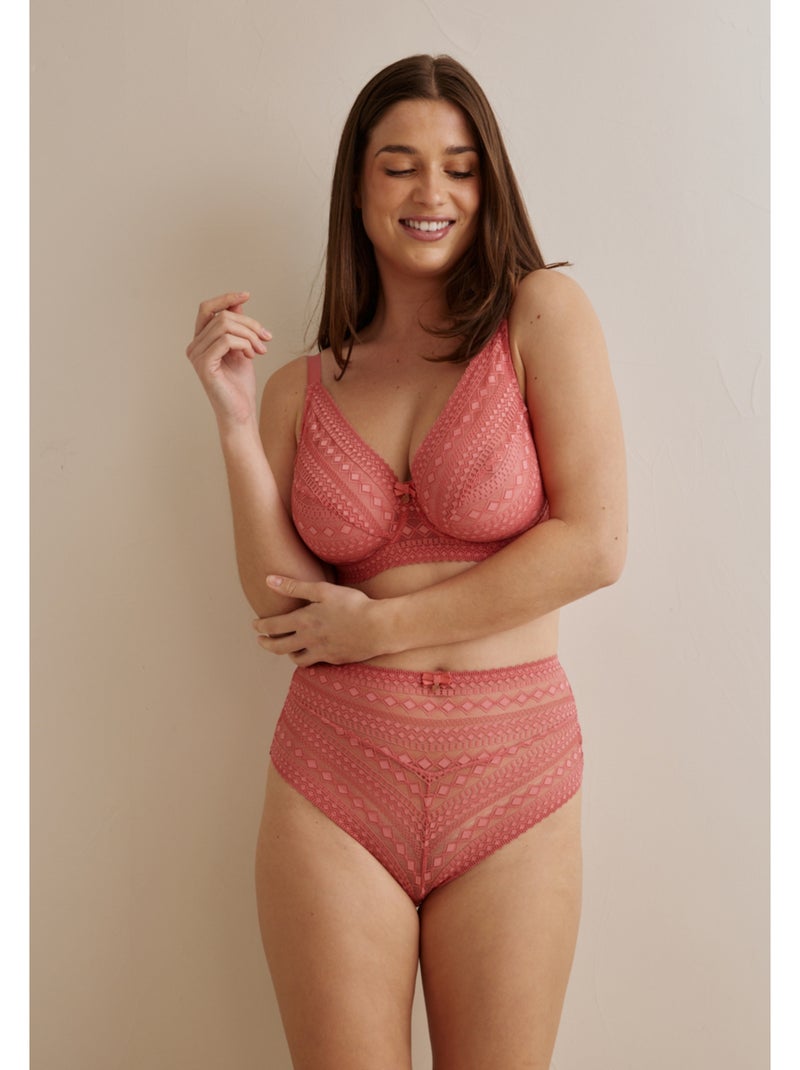 Culotte haute acanthe Rose - Kiabi