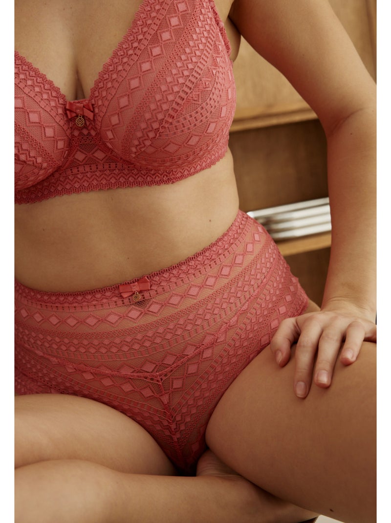 Culotte haute acanthe Rose - Kiabi
