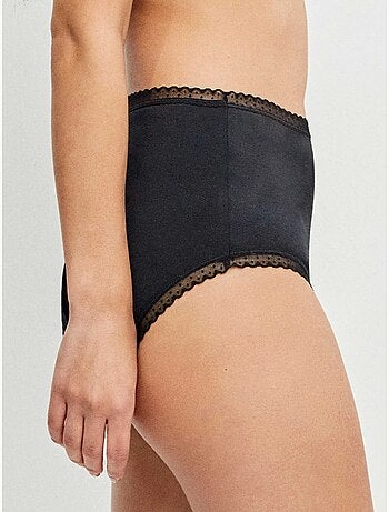 Culotte haute avec galon de plumetis