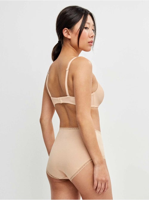 Culotte haute avec galon de plumetis - Kiabi