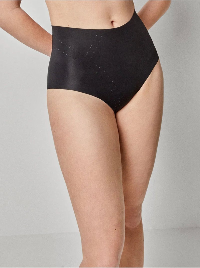 Culotte haute avec renfort frontal Noir - Kiabi