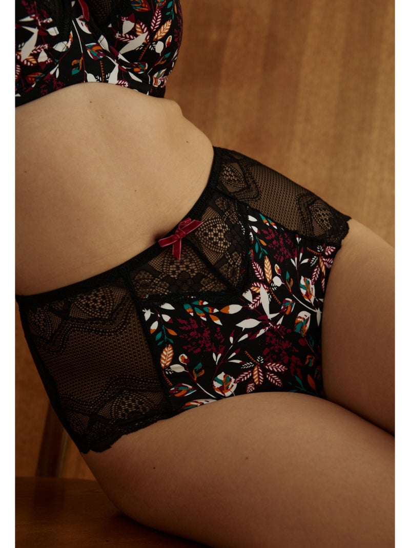 Culotte haute boha Noir - Kiabi