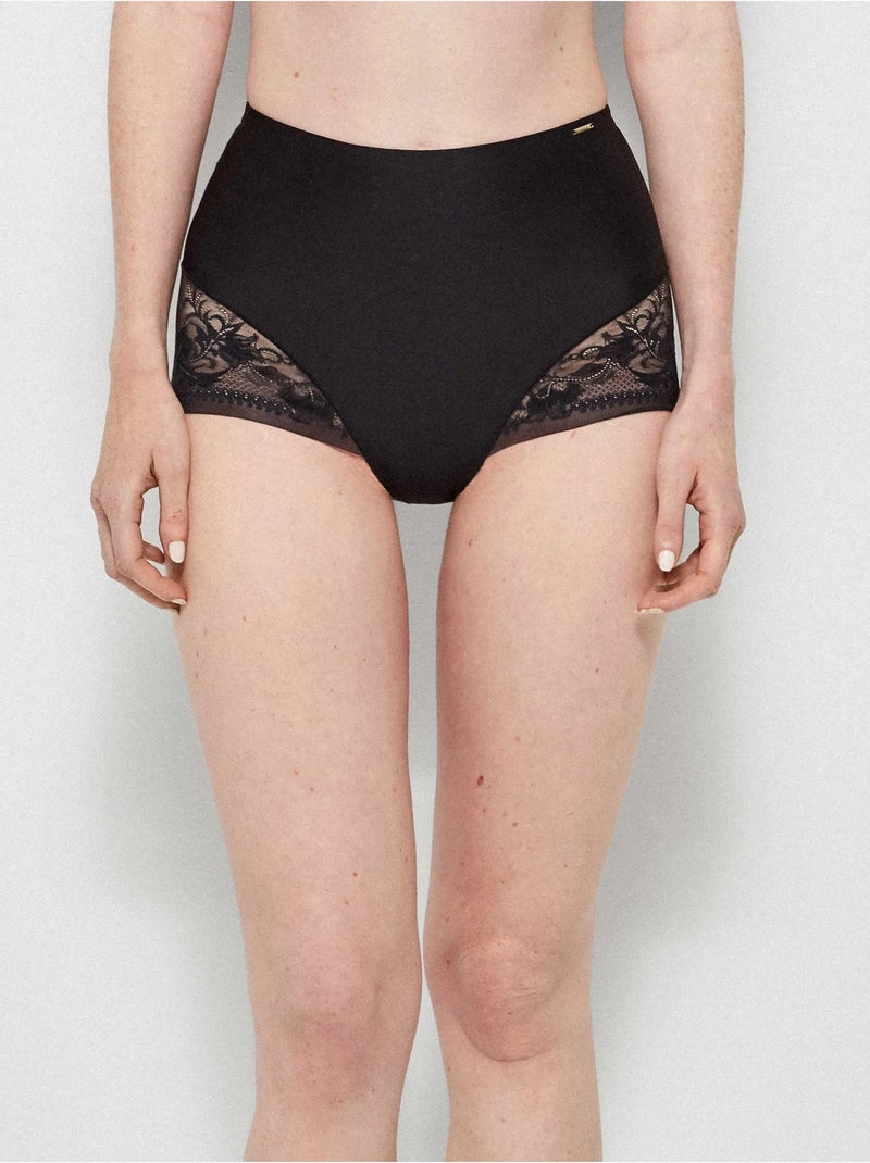 Culotte haute effet enveloppant Noir - Kiabi