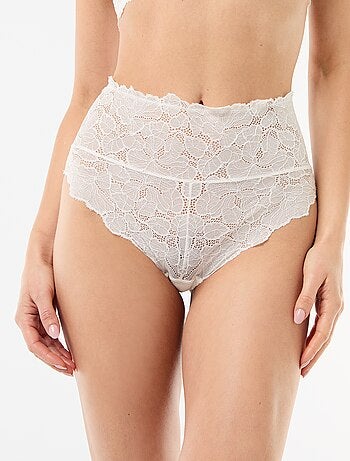 Culotte haute en dentelle fleurie