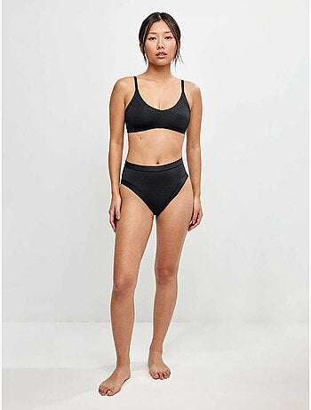 Culotte haute en microfibre