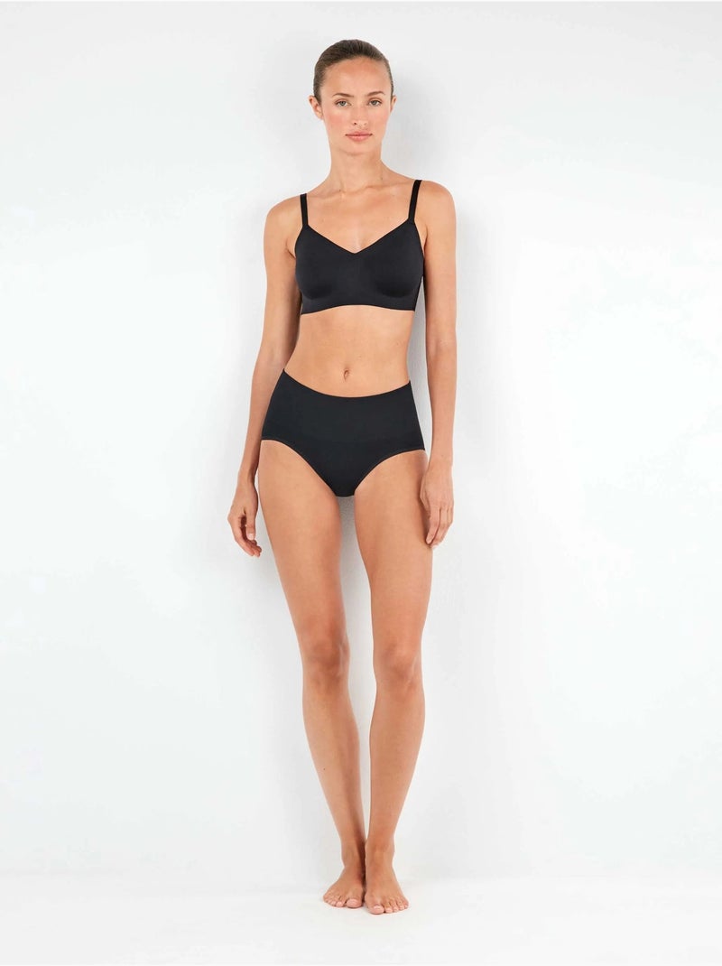 Culotte haute sans couture Noir - Kiabi
