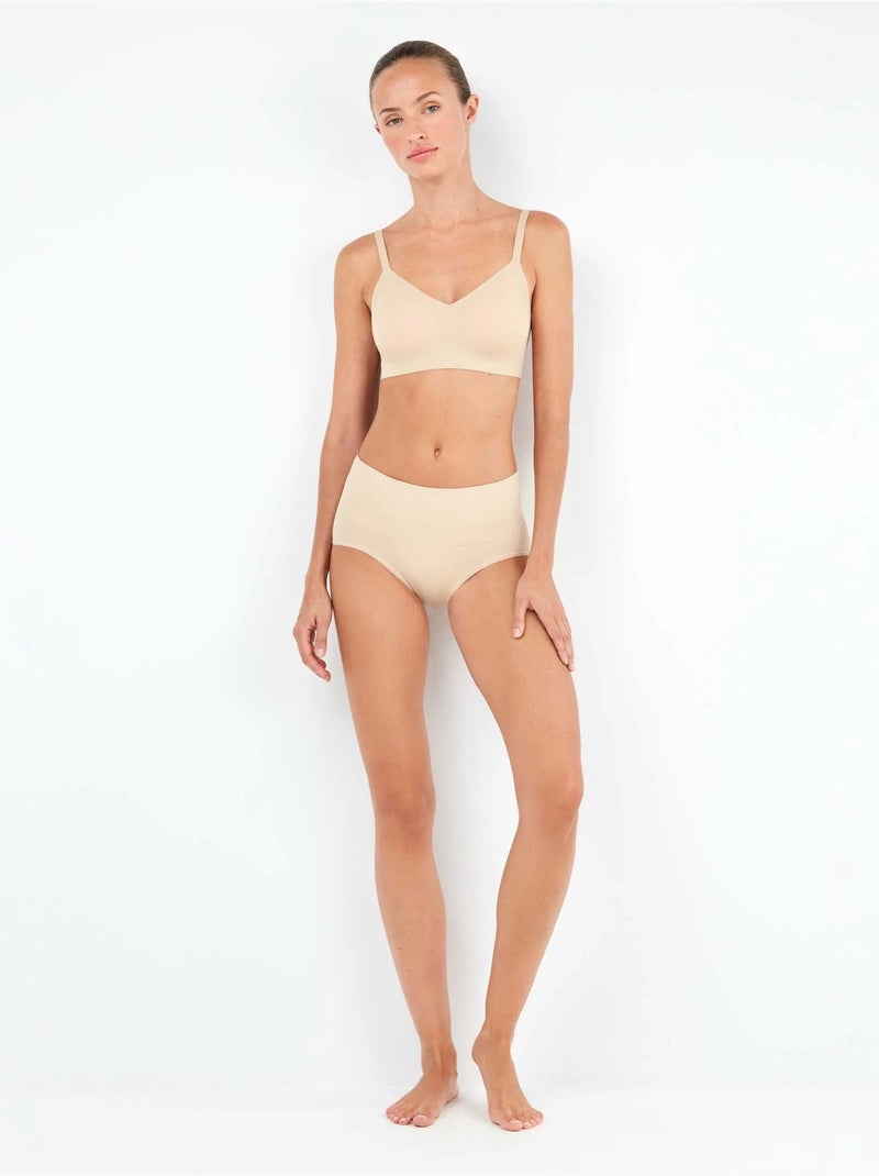 Culotte haute sans couture Rose - Kiabi