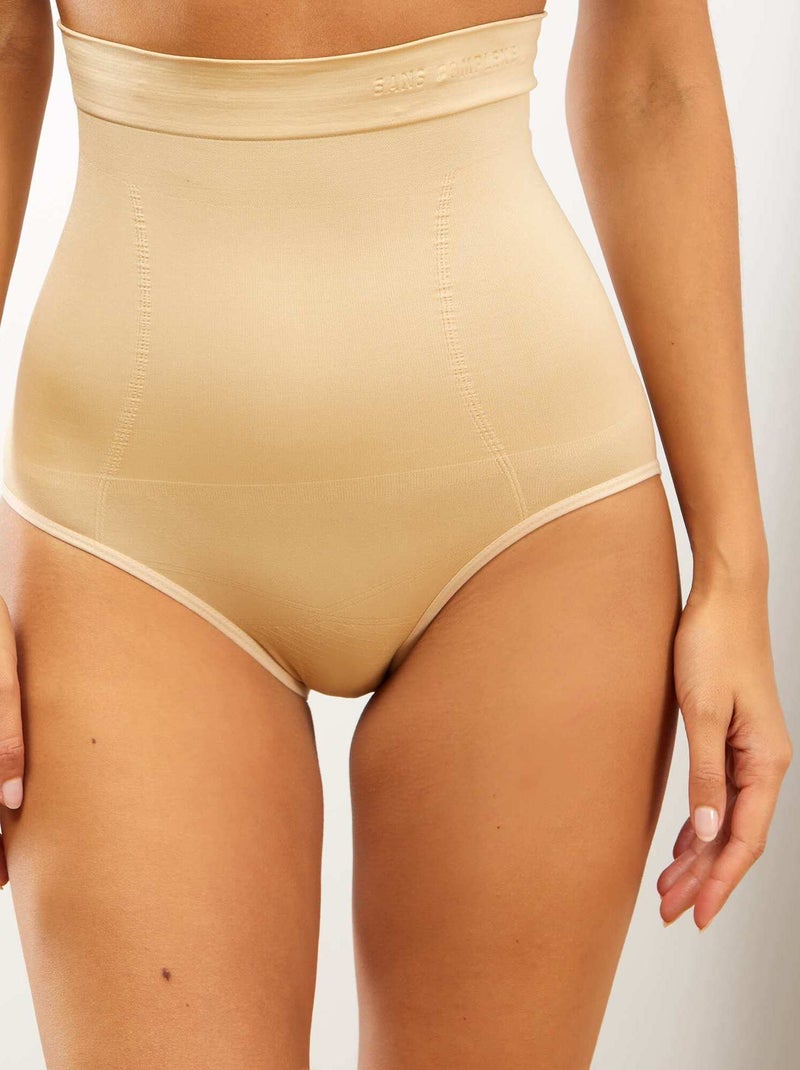 Culotte haute slimmer gainante 'Sans Complexe' chair - Kiabi