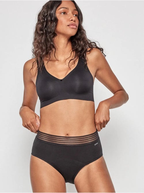Culotte menstruel haute en tissu haute absorption - Kiabi