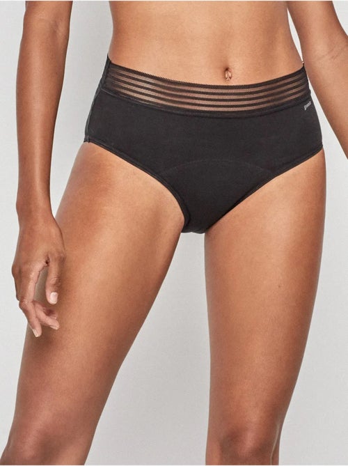 Culotte menstruel haute en tissu haute absorption - Kiabi