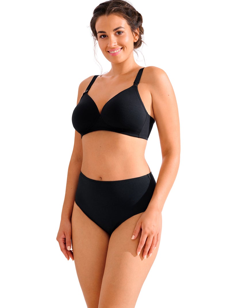 Culotte menstruelle taille haute lucy Noir - Kiabi