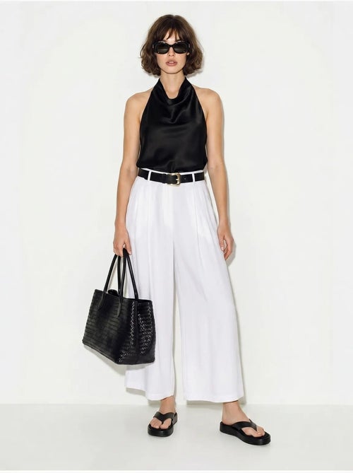 Culotte met hoge taille en plooien lucci - Kiabi Culotte met hoge taille en plooien lucci - Kiabi
