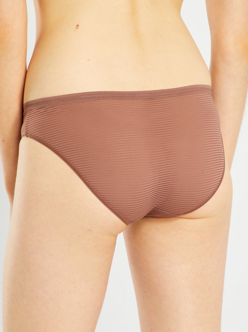 Culotte microfibre Marron clair - Kiabi
