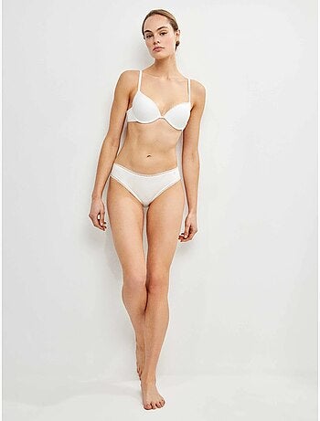 Culotte midi avec galon de plumetis