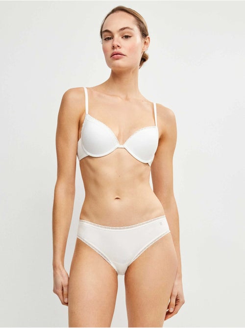 Culotte midi avec galon de plumetis - Kiabi