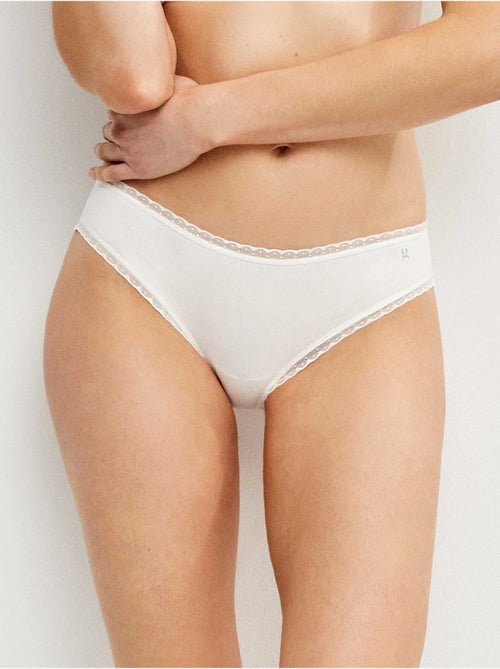 Culotte midi avec galon de plumetis - Kiabi