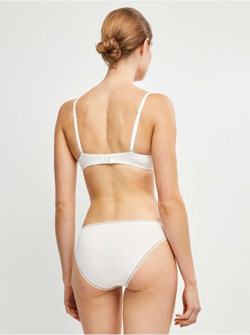 Culotte midi avec galon de plumetis - Kiabi
