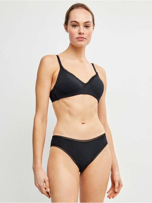 Culotte midi avec galon de plumetis - Kiabi