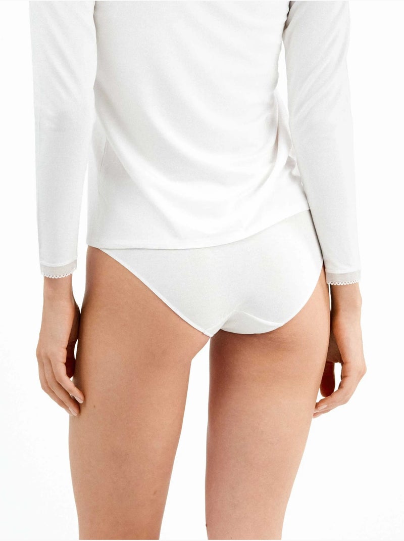 Culotte midi extra-plat modal lenzing Blanc - Kiabi