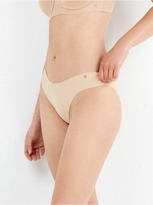 Culotte midi invisible en tissu microfibre - Kiabi