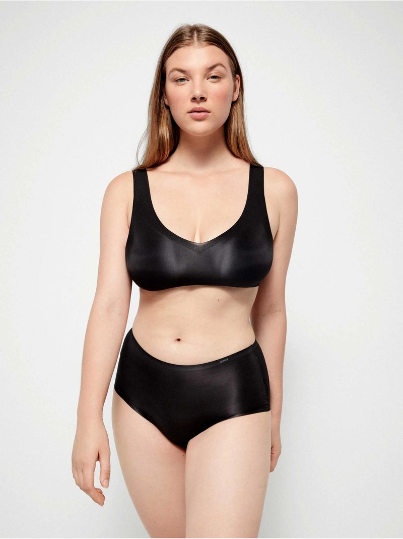 Culotte midi postérieur préformé Noir - Kiabi