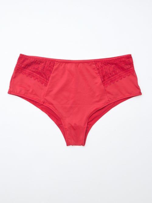 Culotte satinée avec dentelle - Kiabi