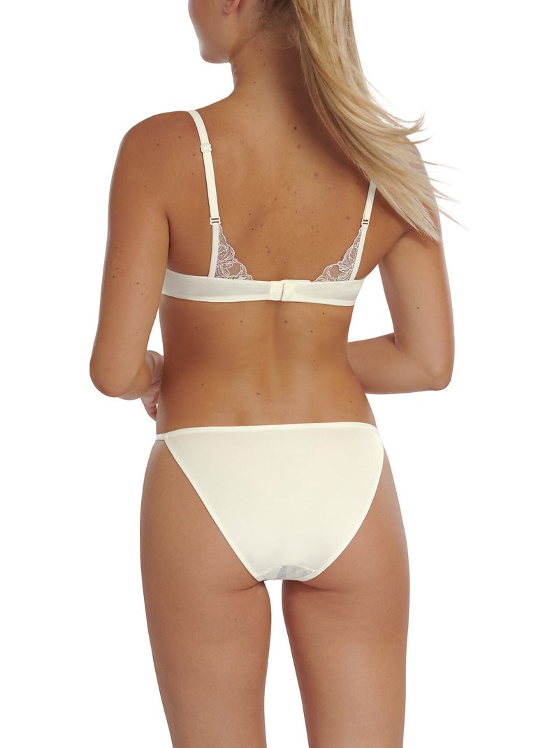 Culotte slip bikini liv mariage Ecru - Kiabi