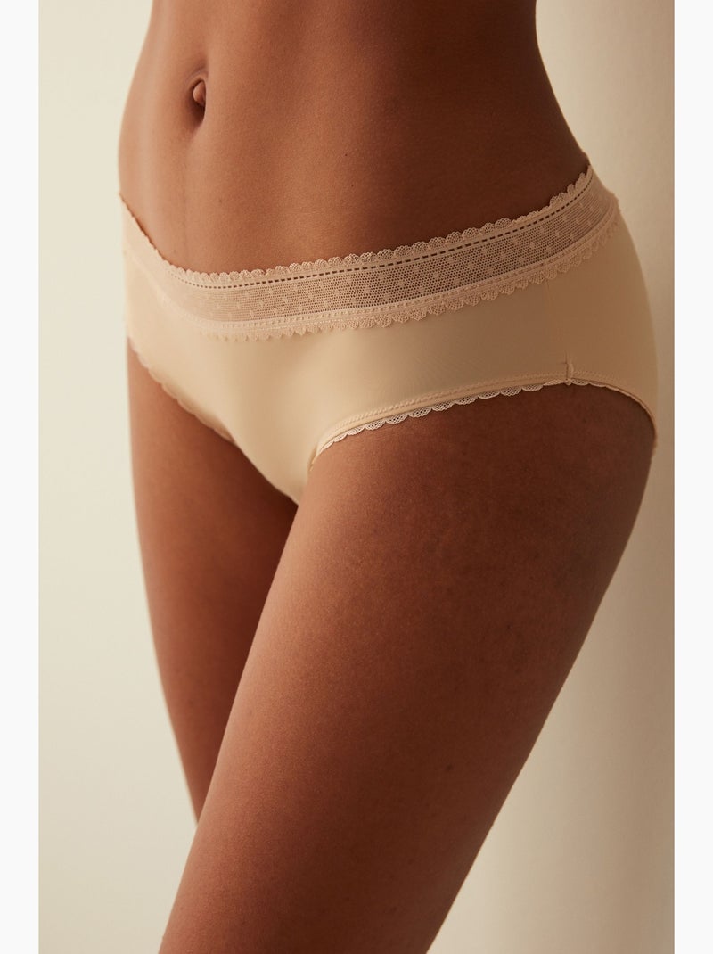 Culotte slip légère et confortable penti Beige argile - Kiabi