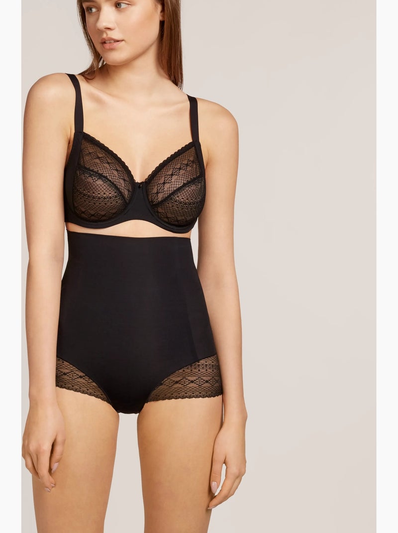 Culotte super haute modelante effet ventre plat Noir - Kiabi