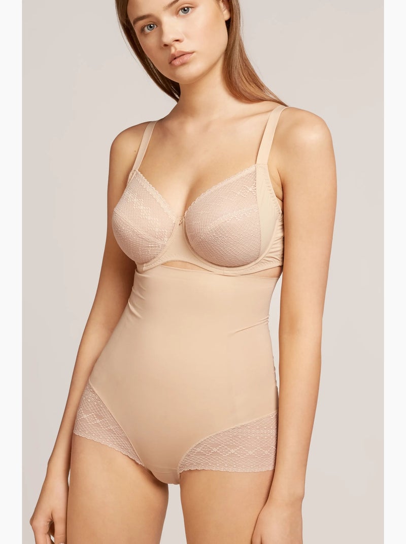 Culotte super haute modelante effet ventre plat Rose - Kiabi