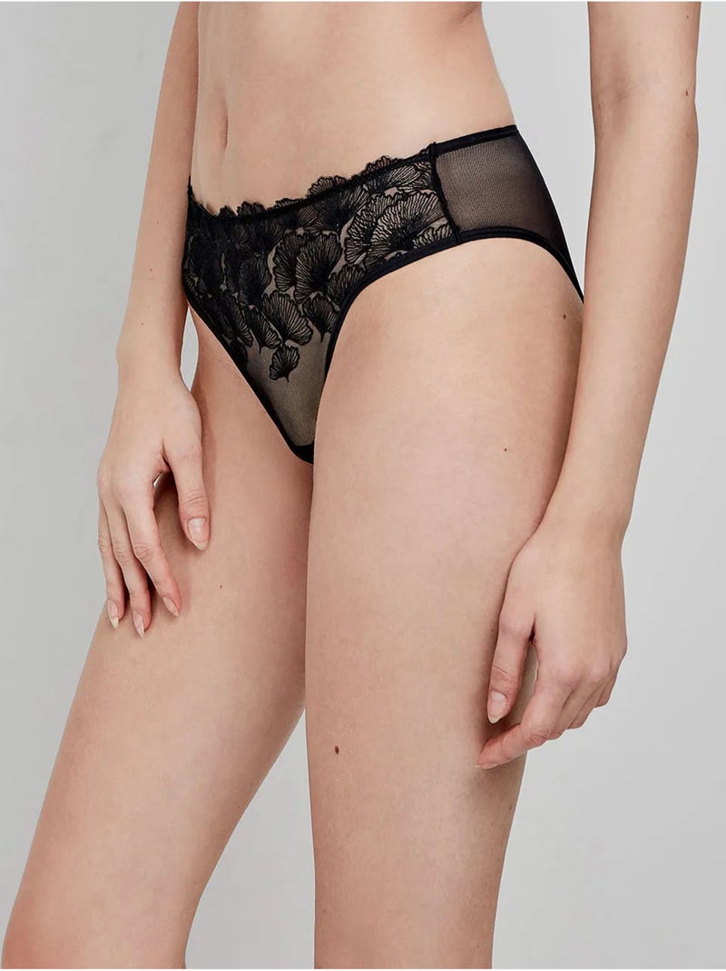 Culotte taille haute dentelle Noir - Kiabi