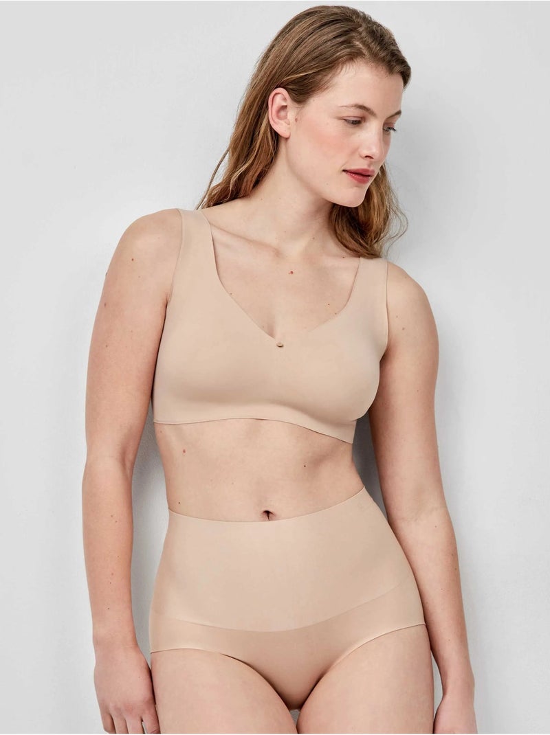 Culotte taille haute gainante sans coutures à effet réducteur Rose - Kiabi