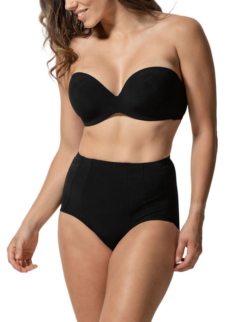 Culotte taille haute gainante secret sense Noir - Kiabi
