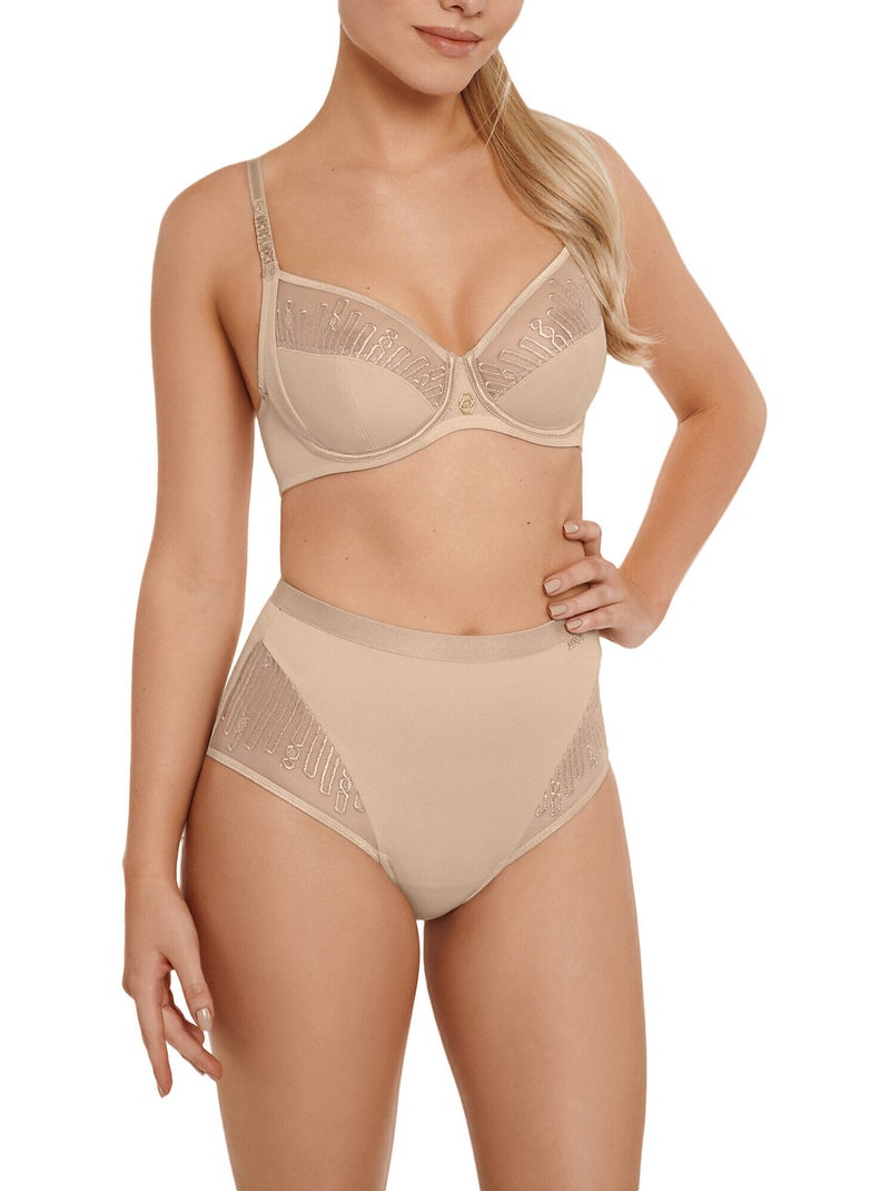Culotte taille haute ivonne Beige - Kiabi