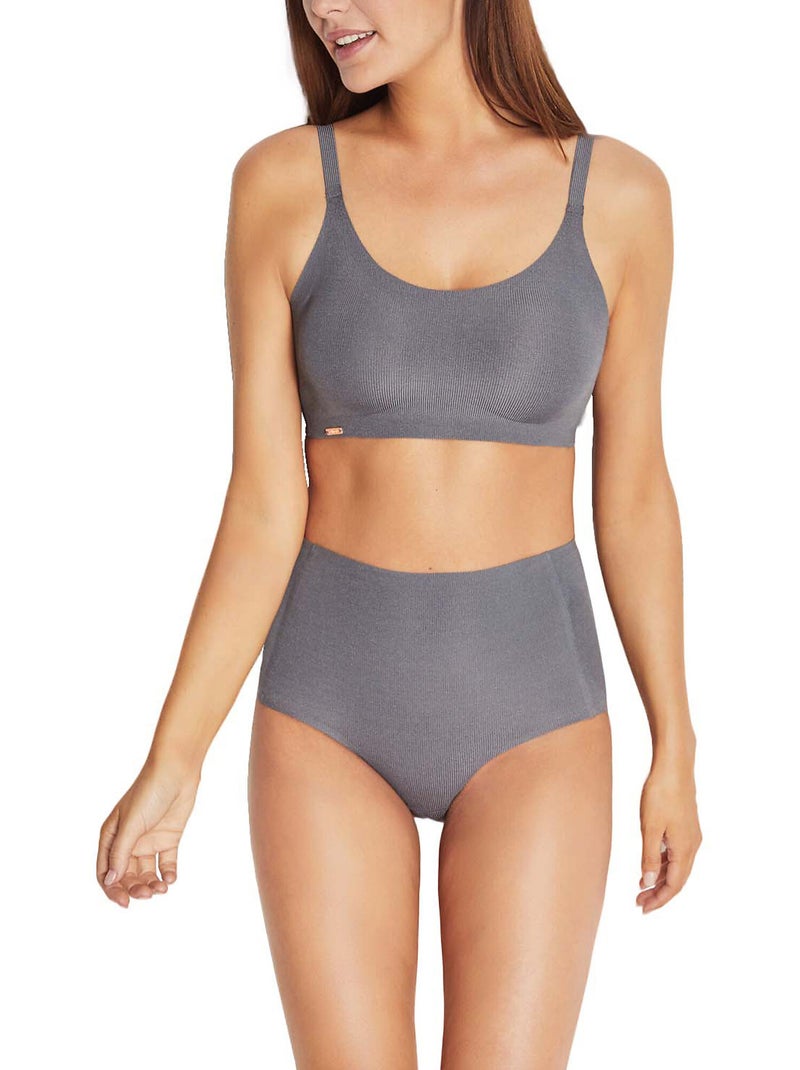 Culotte taille haute one Gris - Kiabi