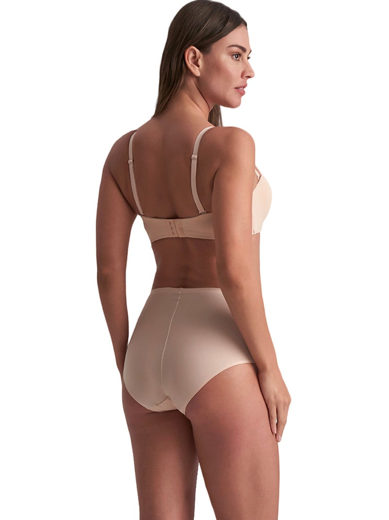Culotte taille haute uni stretch Beige - Kiabi