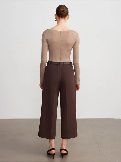 Culotte van crêpe met hoge taille en riem dilvin - Kiabi Culotte van crêpe met hoge taille en riem dilvin - Kiabi