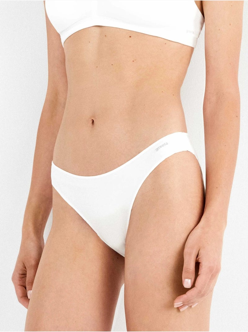 Culottes basiques en coton bio Blanc - Kiabi