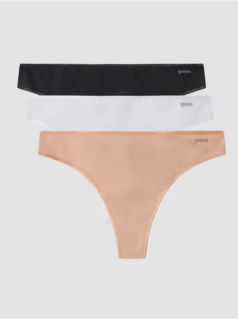 Culottes brésiliennes en coton bio Blanc - Kiabi