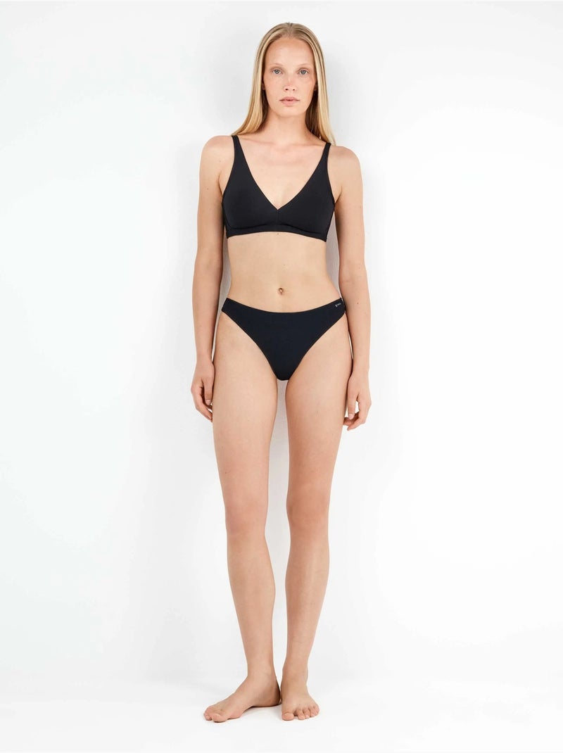 Culottes brésiliennes en coton bio Noir - Kiabi